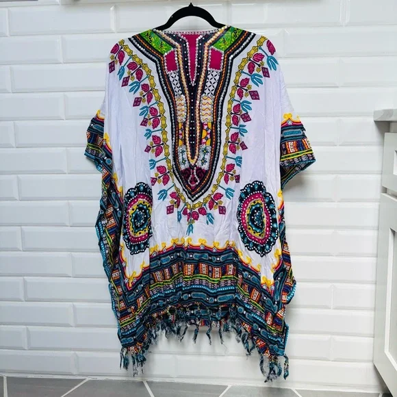 Women’s OS Back from Bali Sequined Cover Up Poncho - Picture 5 of 6